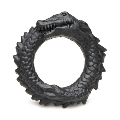Creature Cocks Black Caiman Silicone Cock Ring | 848518053312 | Available at EroticWarehouse.com