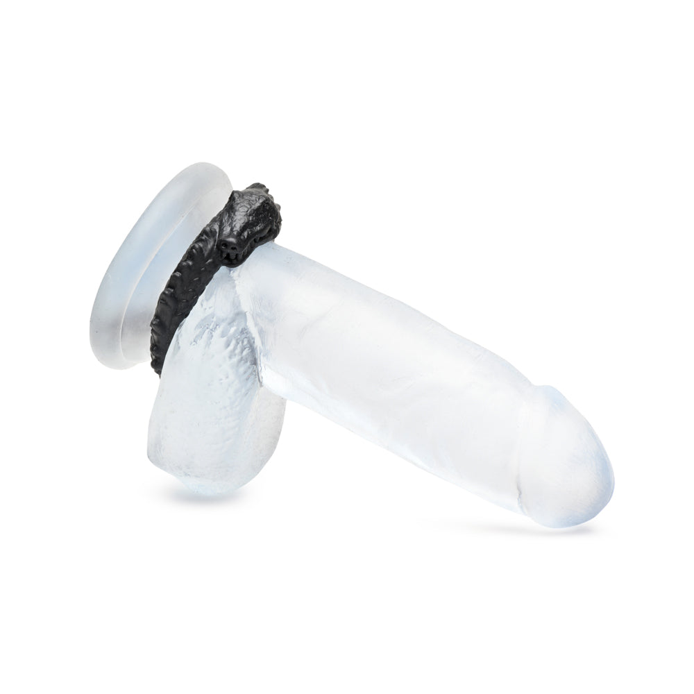 Creature Cocks Black Caiman Silicone Cock Ring | 848518053312 | Available at EroticWarehouse.com