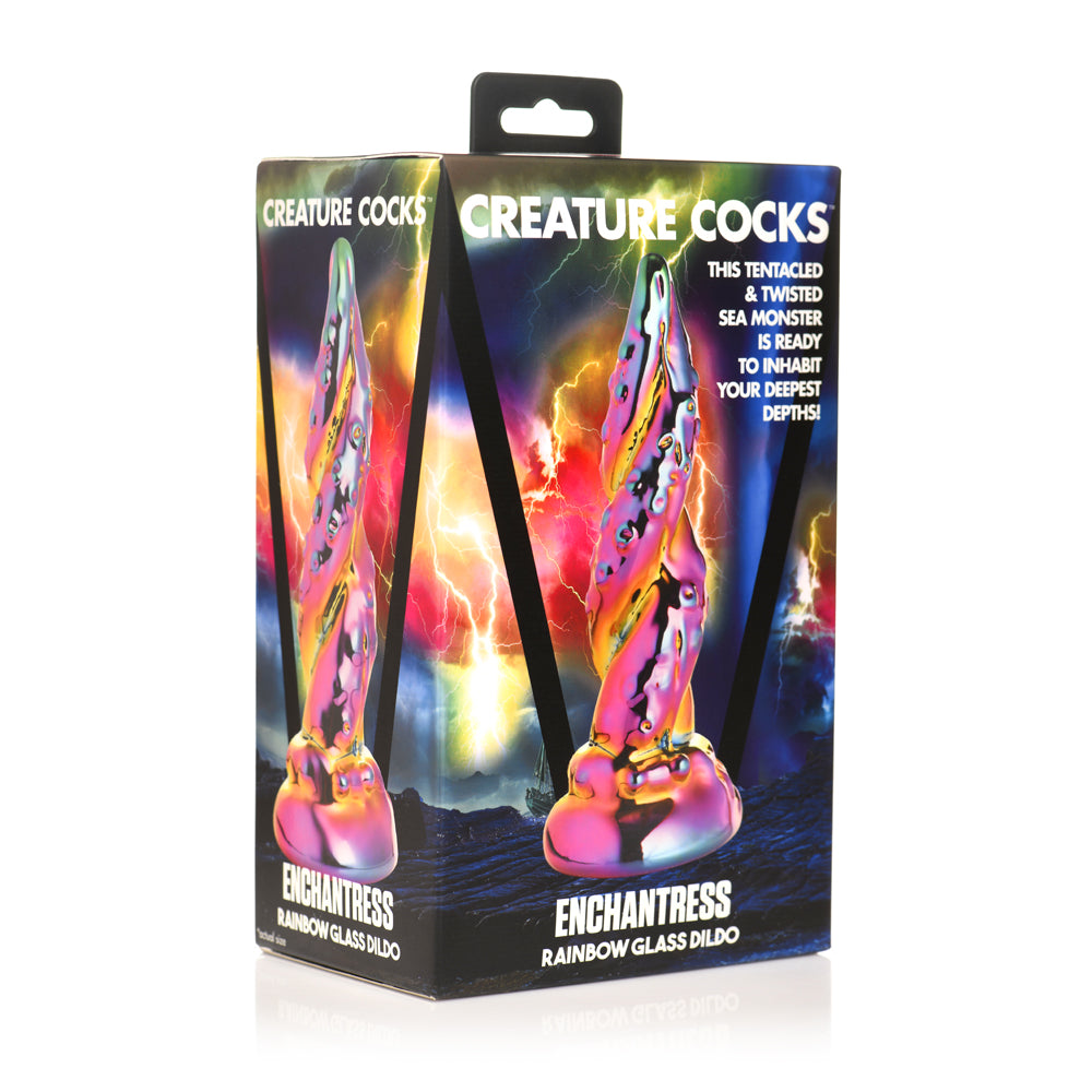 Creature Cocks Enchantress Rainbow Glass Dildo | 848518053794 | Available at EroticWarehouse.com