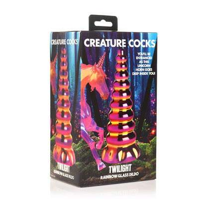 Creature Cocks Twilight Rainbow Glass Dildo | 848518053800 | Available at EroticWarehouse.com