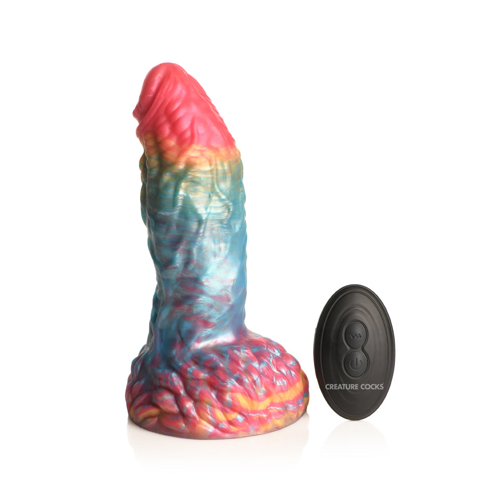 Creature Cocks Rainbow Phoenix Vibrating Dildo | 848518054319 | Available at EroticWarehouse.com