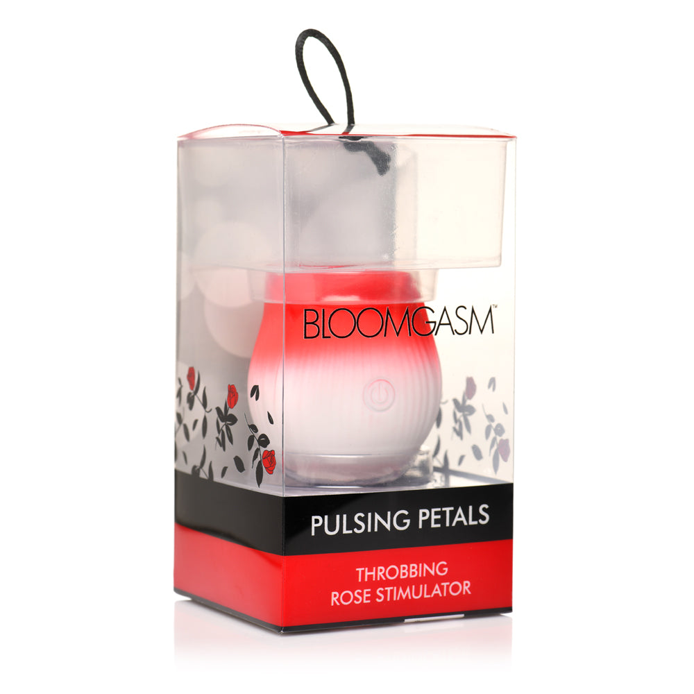 Bloomgasm Pulsing Petals Throbbing Rose Stimulator Red | 848518054432 | Available at EroticWarehouse.com