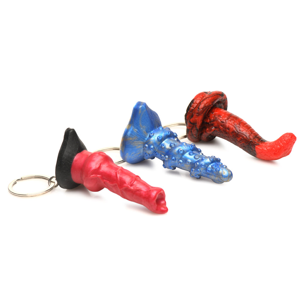 Creature Cocks Hell-Hound, Lord Kraken, & King Cobra Silicone Keychain Set | 848518054999 | Available at EroticWarehouse.com