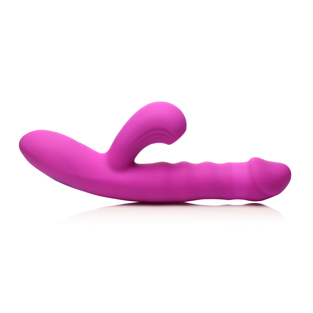 Bang! Thrusting & Sucking Rabbit Vibrator Purple | 848518055101 | Available at EroticWarehouse.com