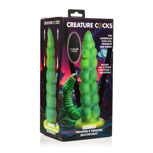 Creature Cocks Squirmer Thrusting & Vibrating Dildo | 848518055231 | Available at EroticWarehouse.com