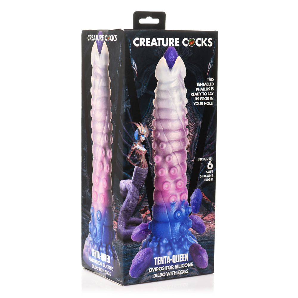 Creature Cocks Tenta-Queen Ovipositor Silicone Dildo With Eggs | 848518055255 | Available at EroticWarehouse.com