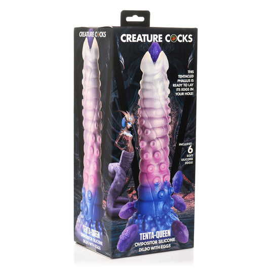 Creature Cocks Tenta-Queen Ovipositor Silicone Dildo With Eggs | 848518055255 | Available at EroticWarehouse.com