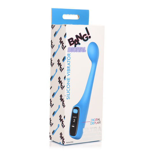 Bang! Digital Silicone G-Spot Vibrator Blue | 848518055316 | Available at EroticWarehouse.com