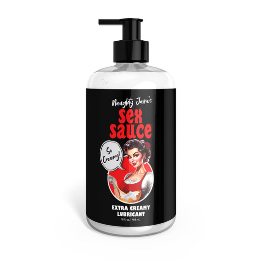Naughty Jane's Sex Sauce Extra Creamy Lubricant 16 oz. | 848518055682 | Available at EroticWarehouse.com