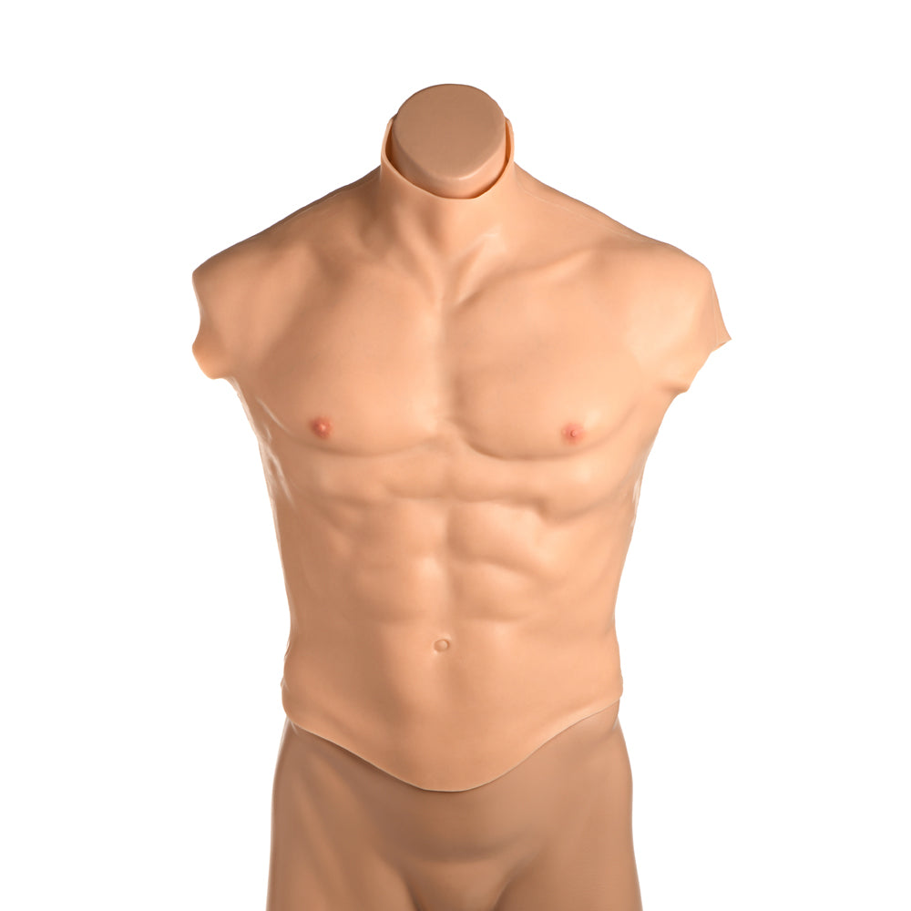 Master Series Ripped Silicone Male Chest Large | 848518055712 | Available at EroticWarehouse.com