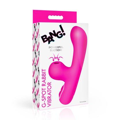 Bang! 10X G-Spot Rabbit Vibrator W/ Suction Pink | 848518055729 | Available at EroticWarehouse.com