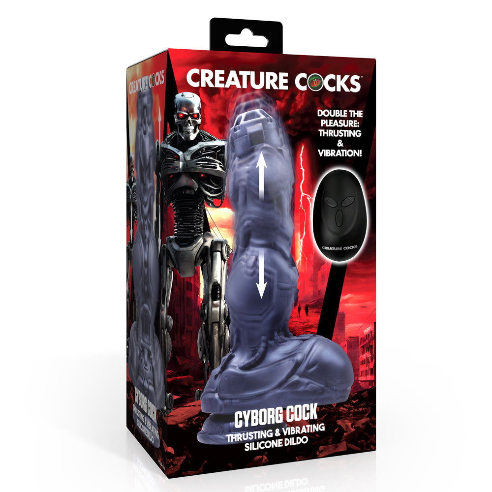 Creature Cocks Cyborg Cock Thrusting & Vibrating Silicone Dildo | 848518055828 | Available at EroticWarehouse.com