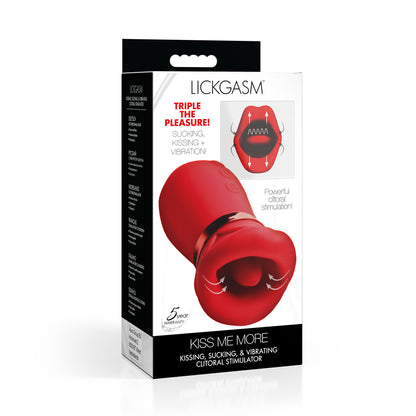 Lickgasm Kiss Me More Kissing, Sucking, & Vibrating Clitoral Stimulator | 848518055842 | Available at EroticWarehouse.com