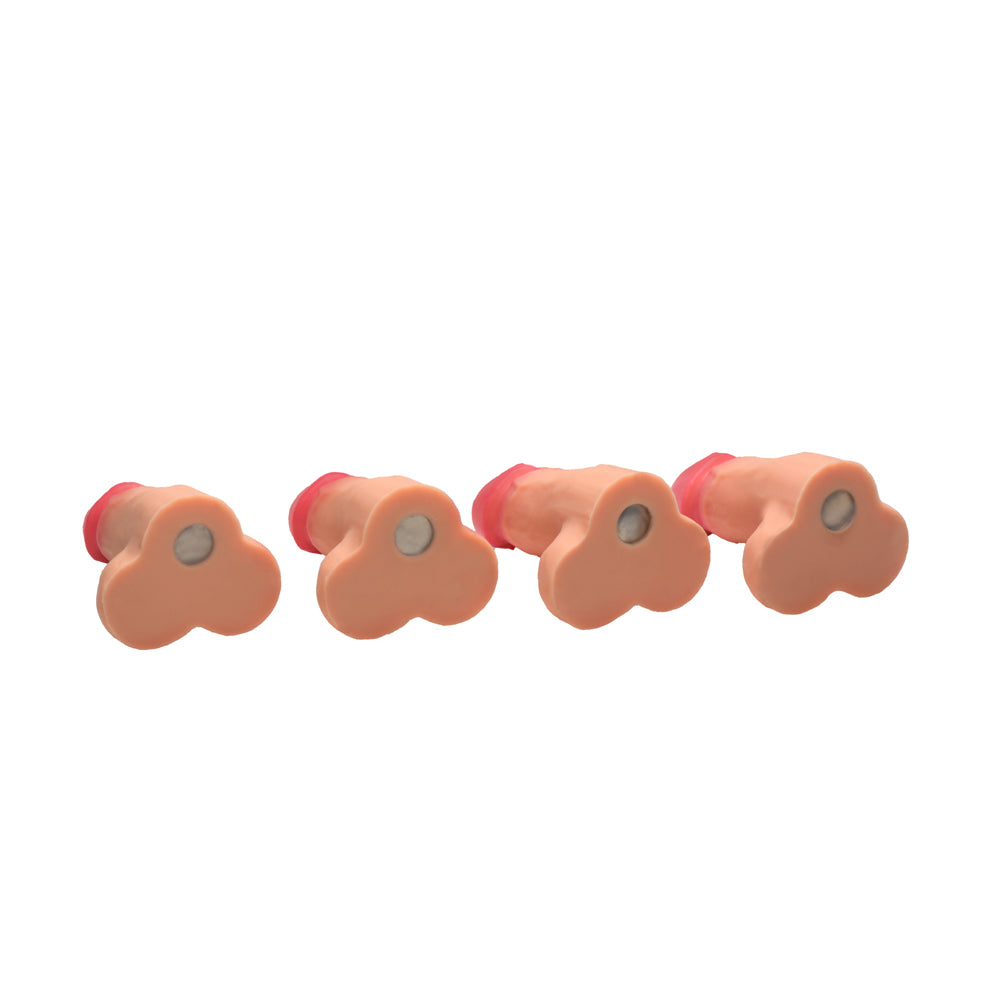 Big Ballers Magnetic Snap-On Peckers 4 Pk | 848518055958 | Available at EroticWarehouse.com