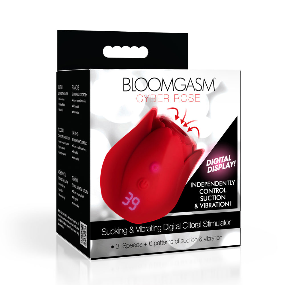 Bloomgasm Cyber Rose 9X Sucking & Vibrating Digital Clitoral Stimulator | 848518056238 | Available at EroticWarehouse.com