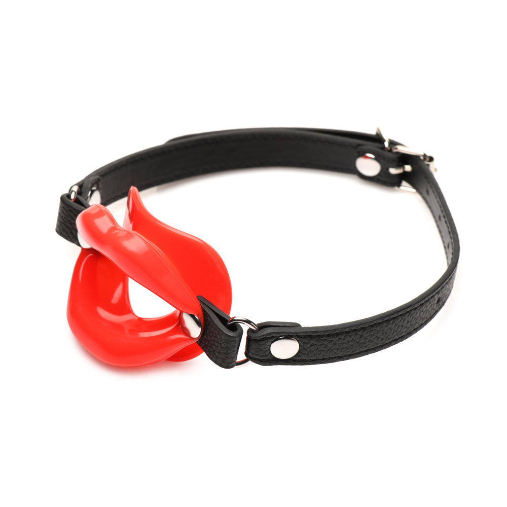 Master Series Juicy Lips Silicone Open Mouth Gag Red | 848518056580 | Available at EroticWarehouse.com