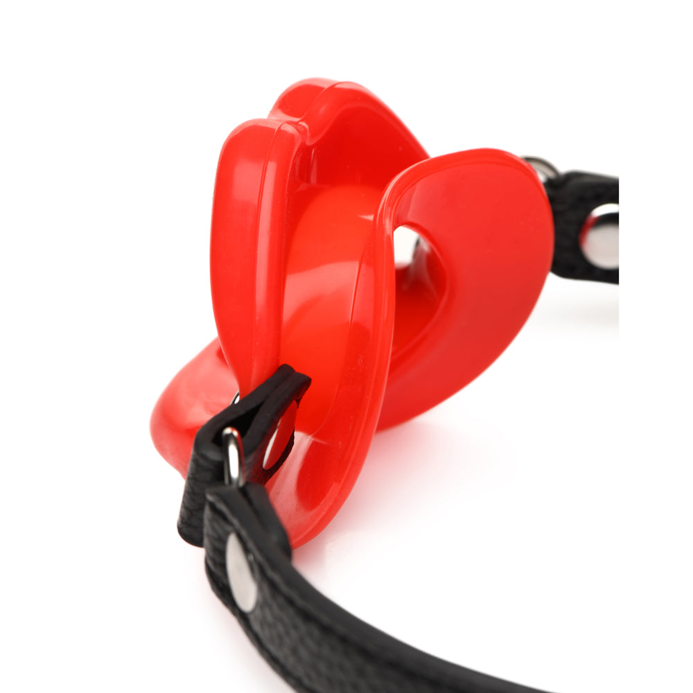 Master Series Juicy Lips Silicone Open Mouth Gag Red | 848518056580 | Available at EroticWarehouse.com