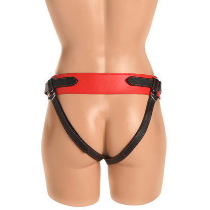 Creature Cocks Horny Devil Strap-On Harness Red | 848518056740 | Available at EroticWarehouse.com