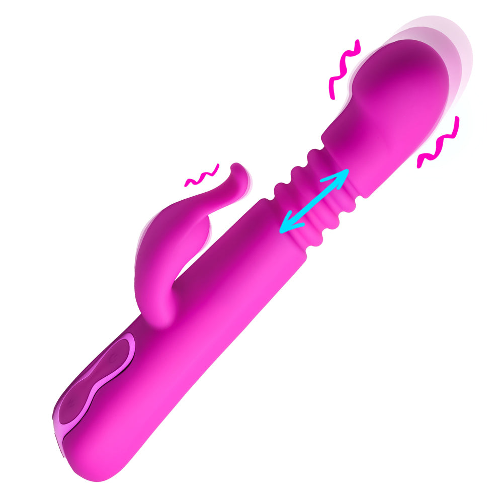 Bang! Thrusting Silicone Rabbit Vibrator | 848518057037 | Available at EroticWarehouse.com