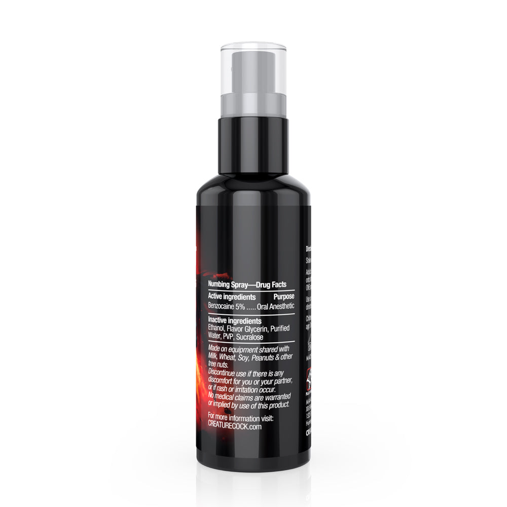 Creature Cocks Deep Throat Cinnamon Numbing Spray 2 oz. | 848518057112 | Available at EroticWarehouse.com