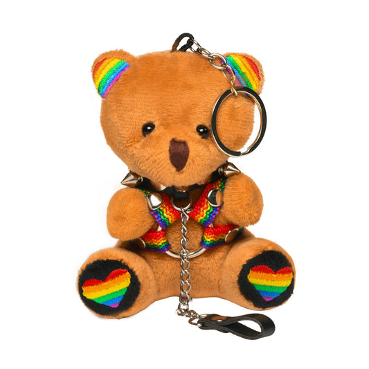 Master Series Pride Bear Keychain | 848518057556 | Available at EroticWarehouse.com