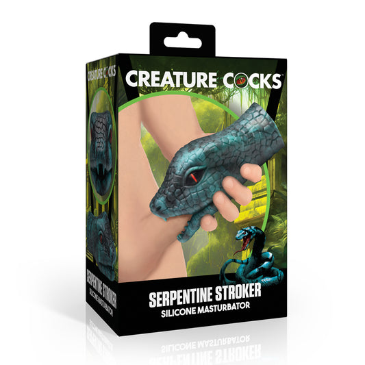 Creature Cocks Serpentine Stroker Silicone Masturbator Green | 848518058041 | Available at EroticWarehouse.com