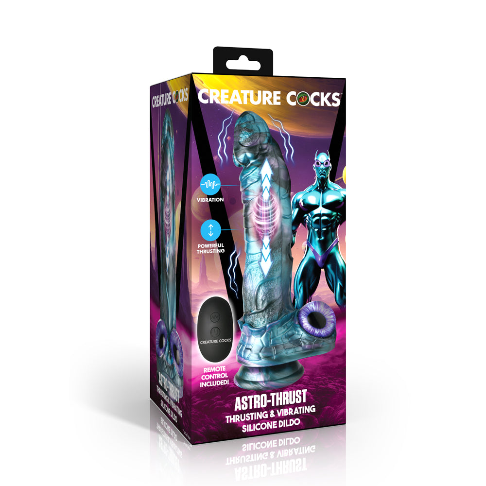 Creature Cocks Astro-Thrust Thrusting & Vibrating Silicone Dildo | 848518058799 | Available at EroticWarehouse.com