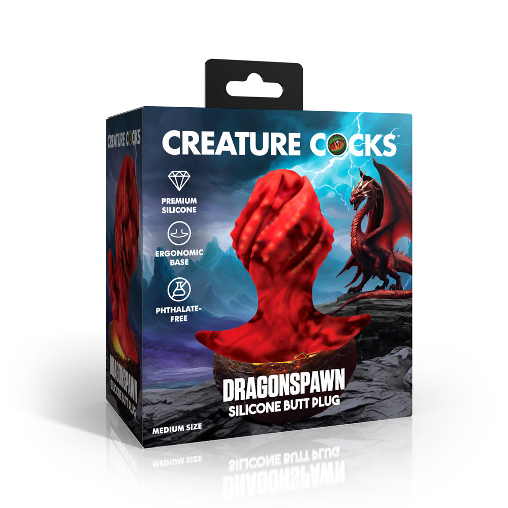 Creature Cocks Dragonspawn Silicone Butt Plug Med | 848518059086 | Available at EroticWarehouse.com