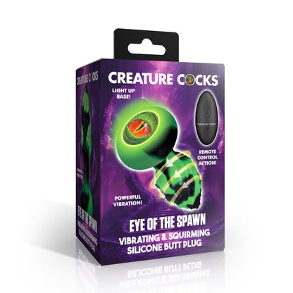 Creature Cocks Eye Of The Spawn Vibrating & Squirming Silicone Butt Plug | 848518059123 | Available at EroticWarehouse.com