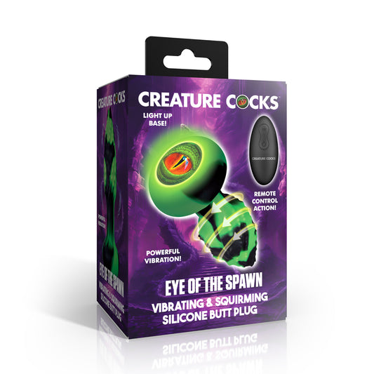 Creature Cocks Eye Of The Spawn Vibrating & Squirming Silicone Butt Plug | 848518059123 | Available at EroticWarehouse.com