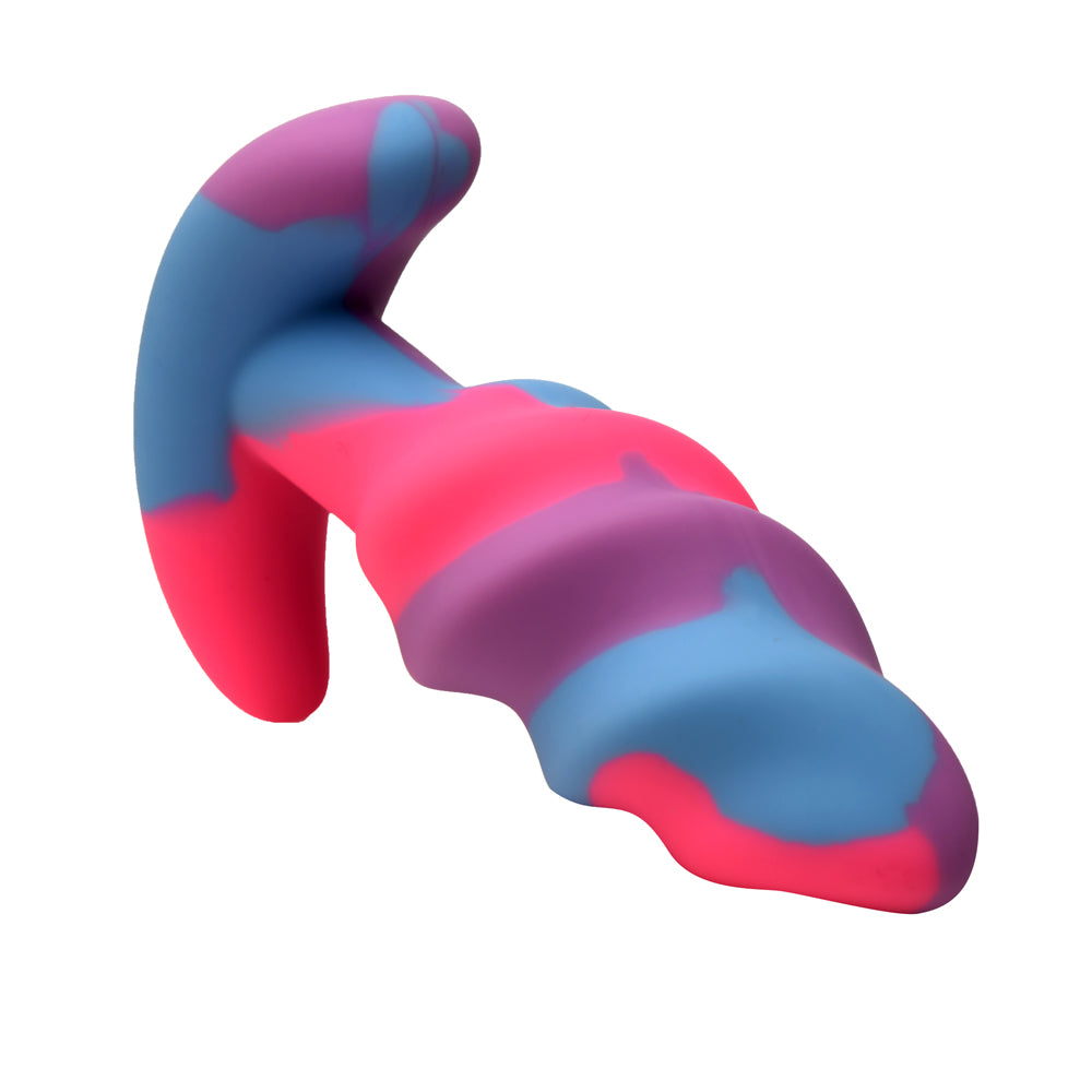 Creature Cocks Unicorn Swirl Silicone Butt Plug Small | 848518059284 | Available at EroticWarehouse.com