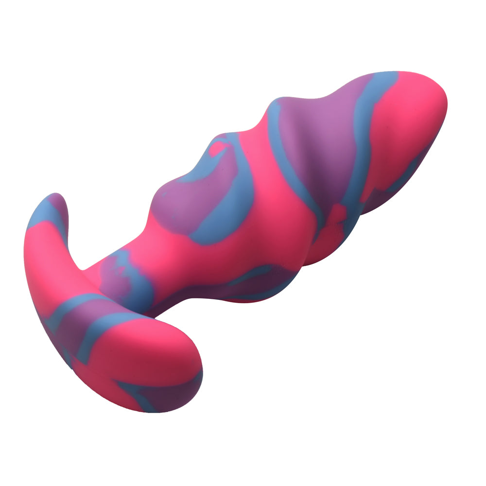 Creature Cocks Unicorn Swirl Silicone Butt Plug Med | 848518059291 | Available at EroticWarehouse.com