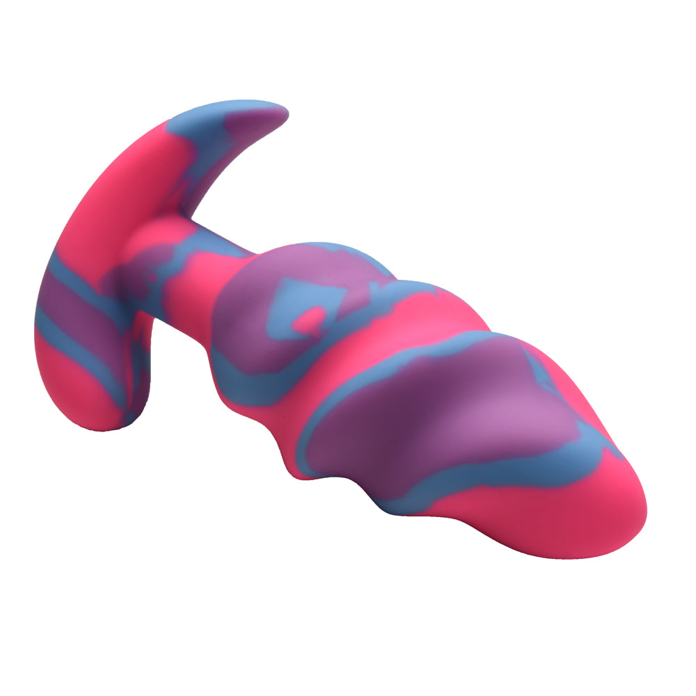 Creature Cocks Unicorn Swirl Silicone Butt Plug Med | 848518059291 | Available at EroticWarehouse.com