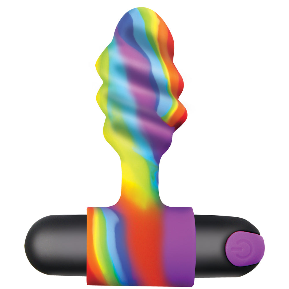 Bang! Vibrating Rainbow Butt Plug | 848518059338 | Available at EroticWarehouse.com