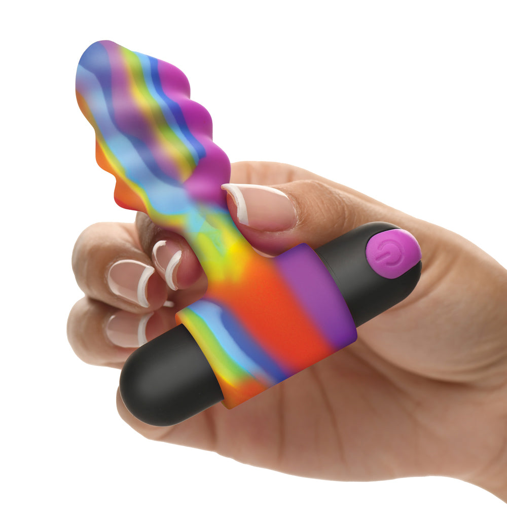 Bang! Vibrating Rainbow Butt Plug | 848518059338 | Available at EroticWarehouse.com