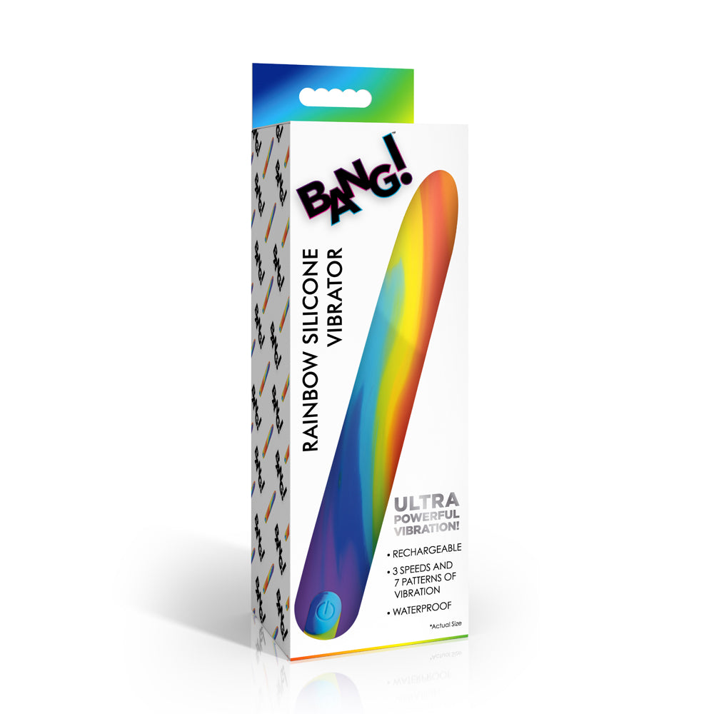 Bang! Rainbow Silicone Vibrator | 848518059345 | Available at EroticWarehouse.com