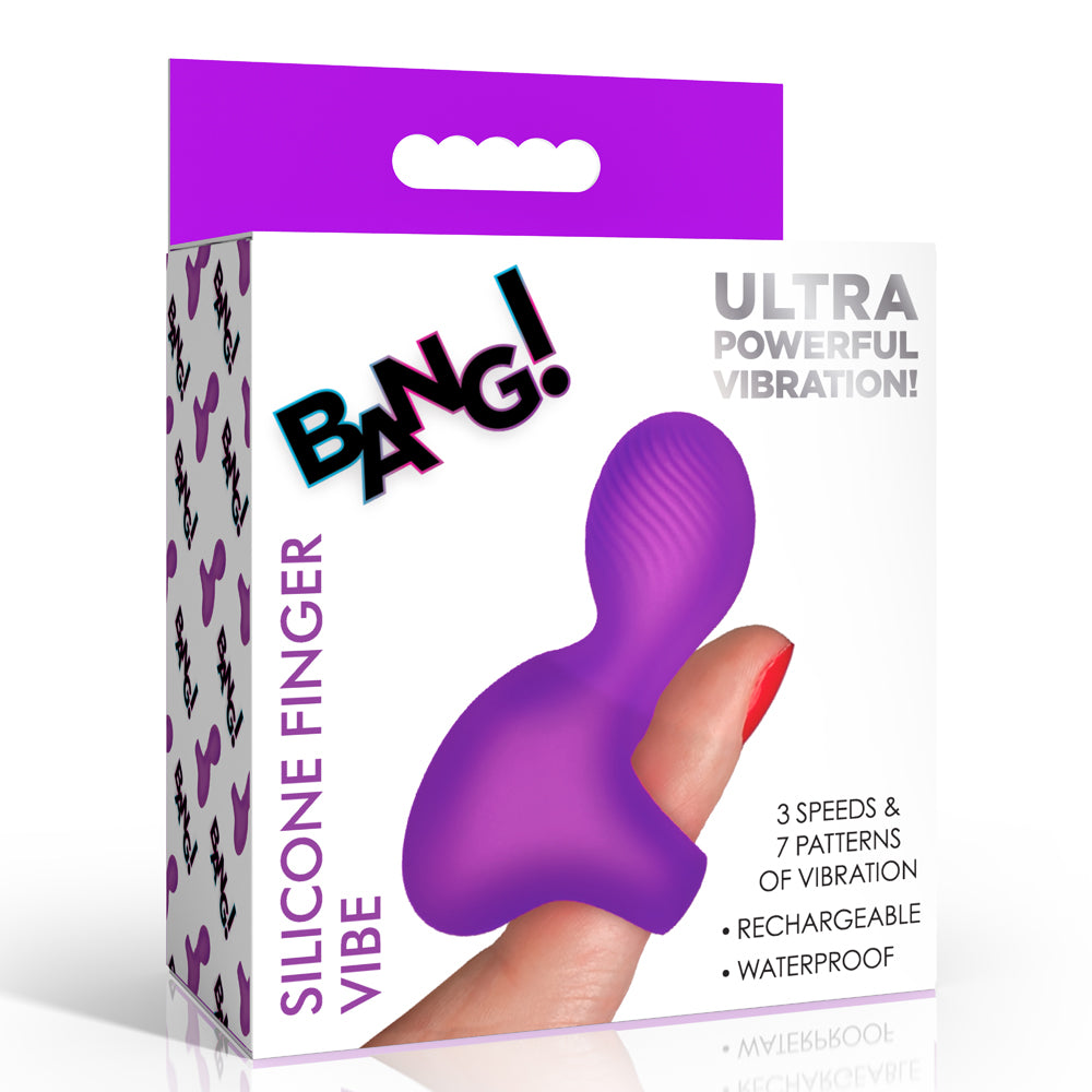 Bang! Silicone Finger Vibrator Purple | 848518059390 | Available at EroticWarehouse.com