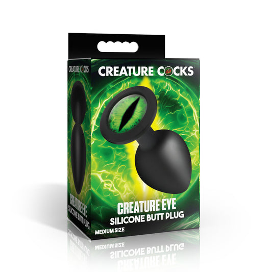 Creature Cocks Creature Green Eye Silicone Butt Plug Medium | 848518059888 | Available at EroticWarehouse.com