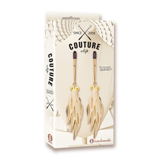 Couture Clips Luxury Nipple Clamps Golden Harvest | 848741033020 | Available at EroticWarehouse.com