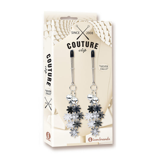 Couture Clips Luxury Nipple Clamps Silver Falls | 848741033044 | Available at EroticWarehouse.com
