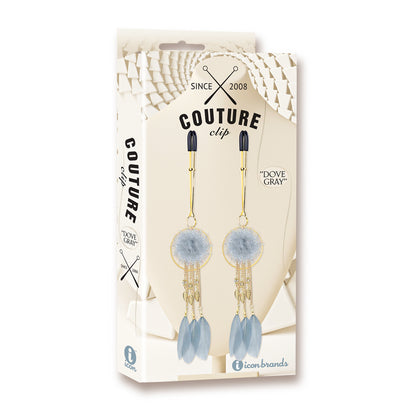 Couture Clips Luxury Nipple Clamps Dove Grey | 848741033051 | Available at EroticWarehouse.com