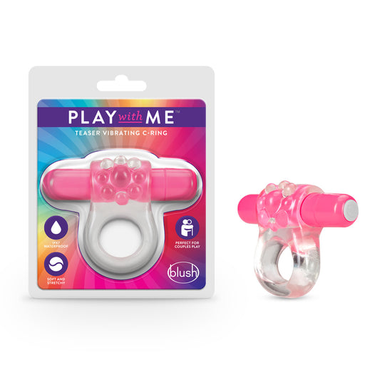 Play With Me Teaser Vibrating C-Ring Pink | 850002870329 | Available at EroticWarehouse.com