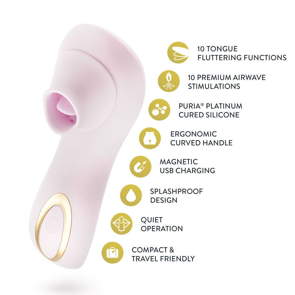 Delice Fleur Clitoral, Fluttering & Suction Personal Massager Barely Purple | 850002870541 | Available at EroticWarehouse.com