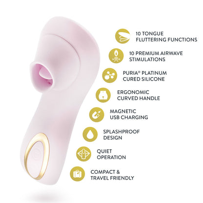 Delice Fleur Clitoral, Fluttering & Suction Personal Massager Barely Purple | 850002870541 | Available at EroticWarehouse.com