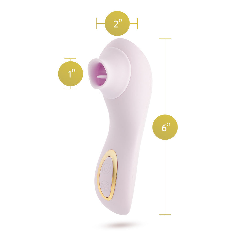 Delice Fleur Clitoral, Fluttering & Suction Personal Massager Barely Purple | 850002870541 | Available at EroticWarehouse.com