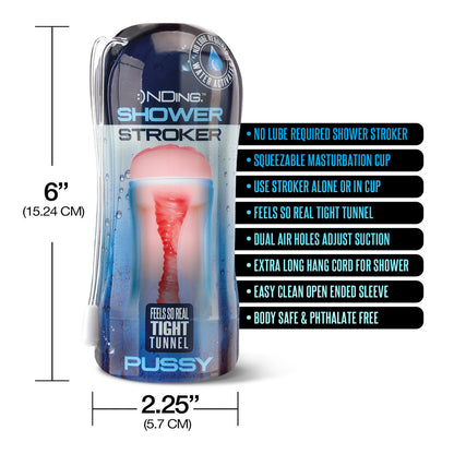 Happy :) Ending Shower Stroker Self Lubricating Pussy | 850010096001 | Available at EroticWarehouse.com