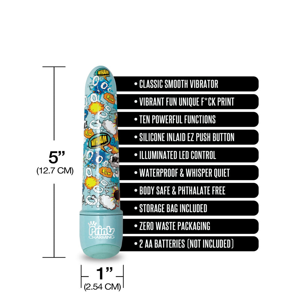 Prints Charming Pop Tease 5" Mini Vibe Bang Blue | 850010096162 | Available at EroticWarehouse.com