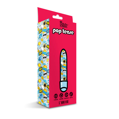 Prints Charming Pop Tease 5" Mini Vibe Bang Blue | 850010096162 | Available at EroticWarehouse.com