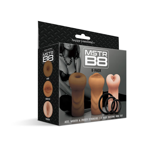 Happy :) Ending Mstr B8 Six Pack | 850010096605 | Available at EroticWarehouse.com