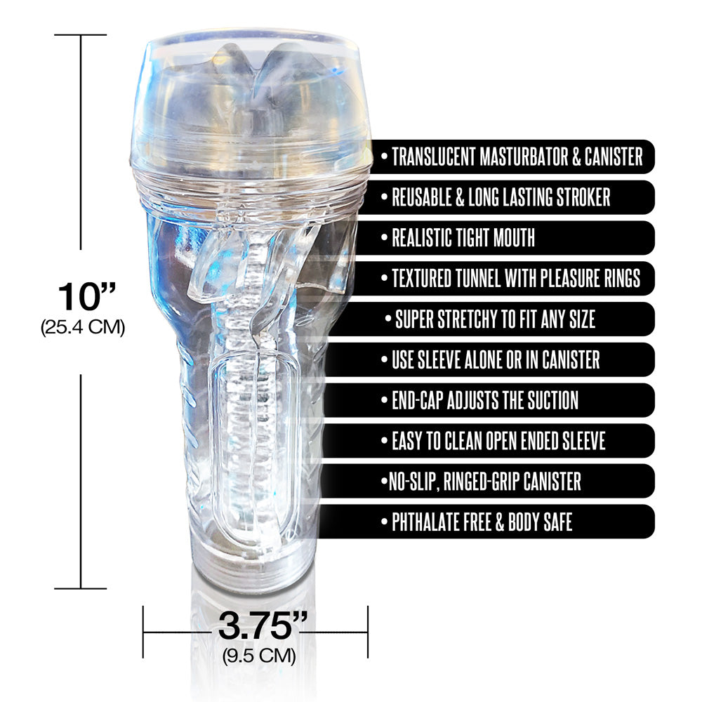 Happy :) Ending Mstr B8 In The Clear Mouth Stroker | 850010096704 | Available at EroticWarehouse.com